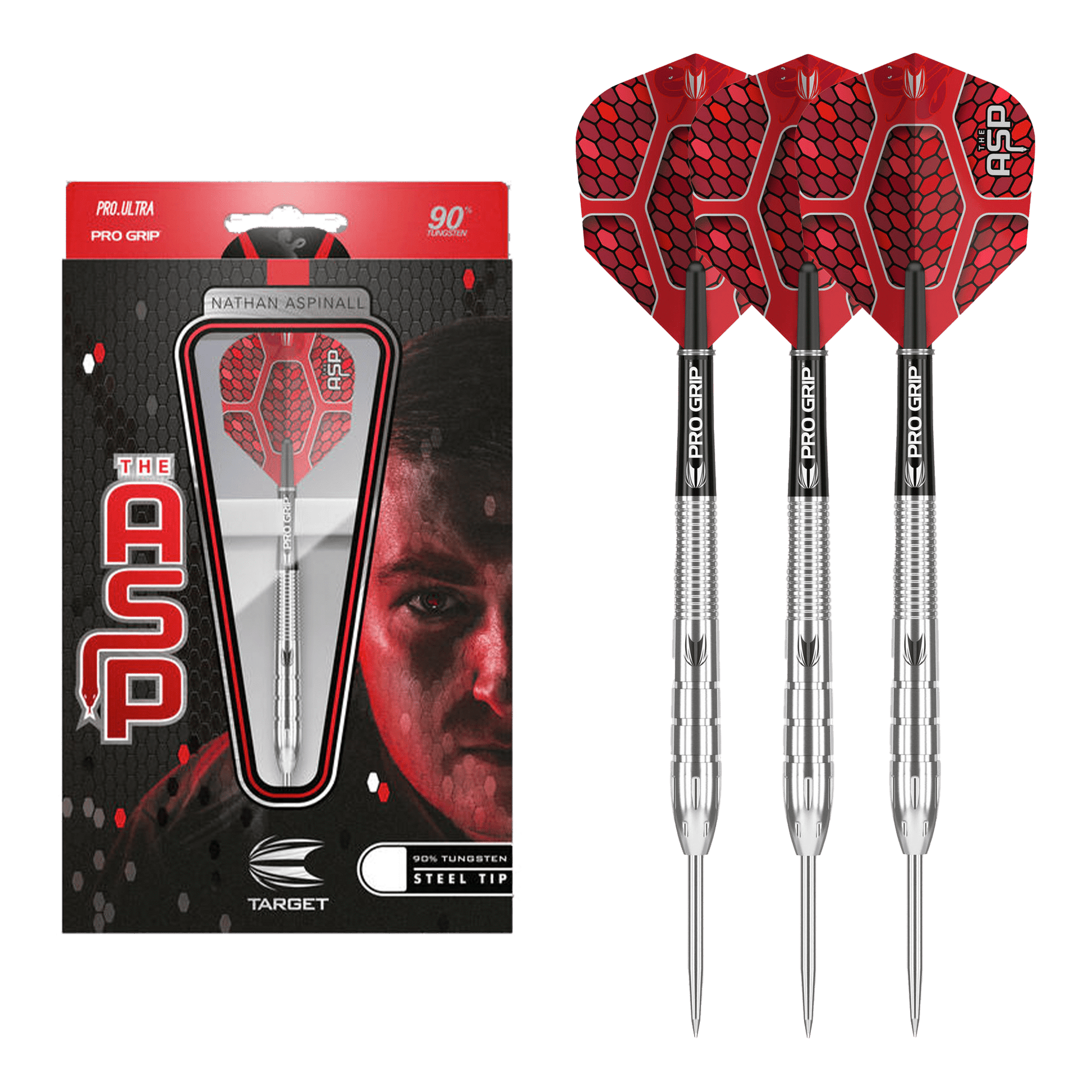 Target Nathan Aspinall Gen 1 Nickel Tip Darts - 90% Tungsten - 22 Grams Darts