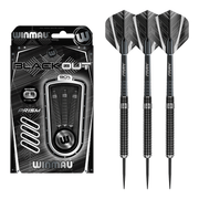 Winmau Blackout Parallel Barrel - 90% Tungsten Steel Tip Darts 22 Grams Darts