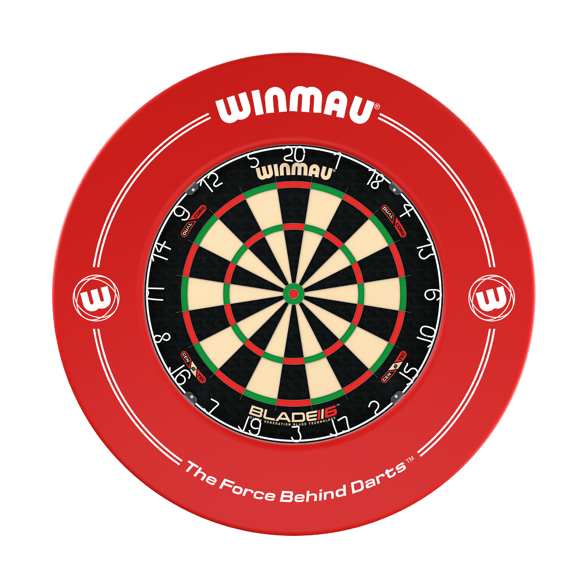 Winmau Blade 6 Dartboard & Surround Bundle Blade 6 Dual Core / Red Boards