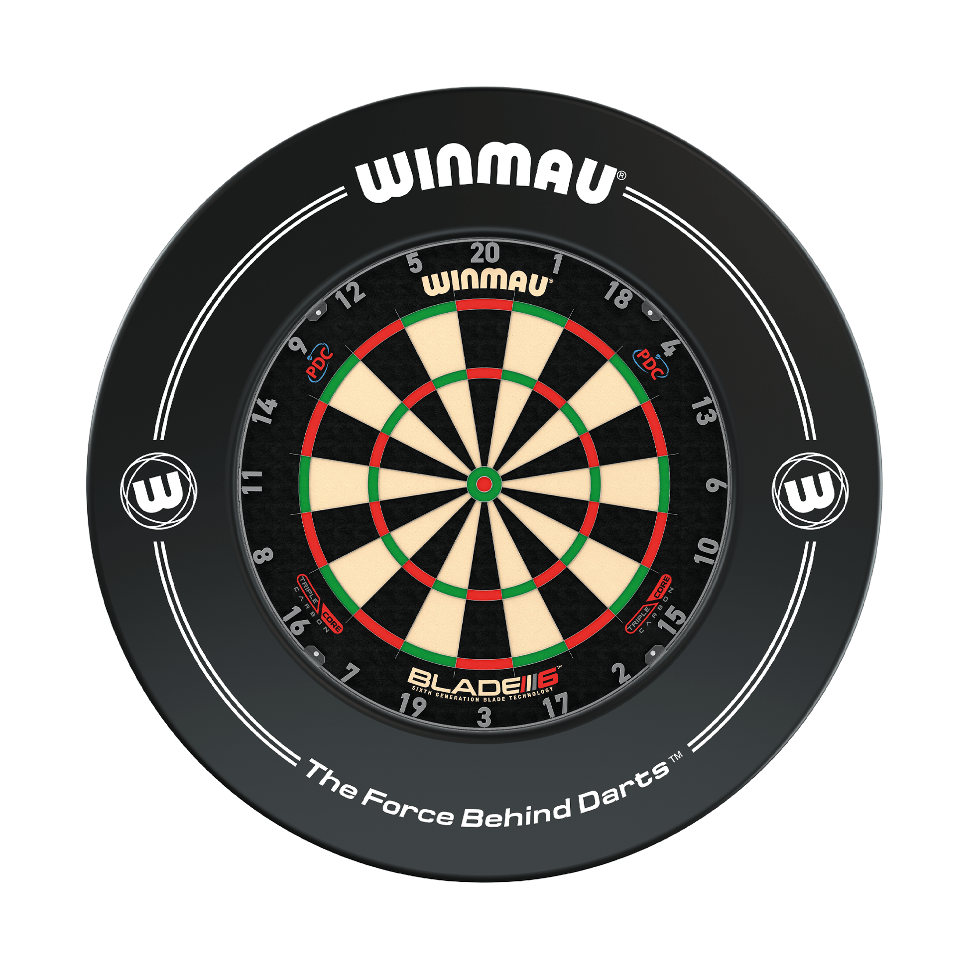Winmau Blade 6 Dartboard & Surround Bundle Blade 6 Triple Core / Black Boards